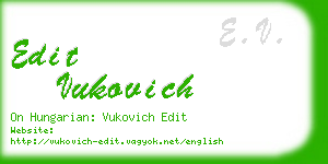 edit vukovich business card